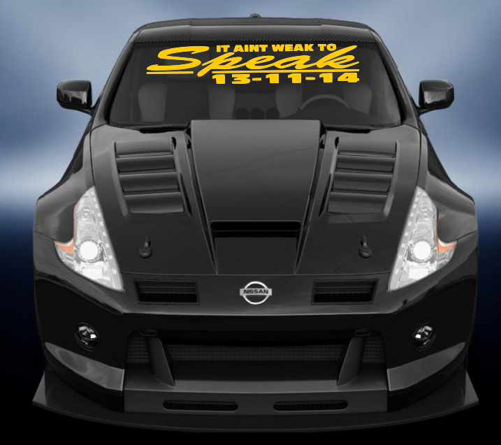 it aint weak to speak banner