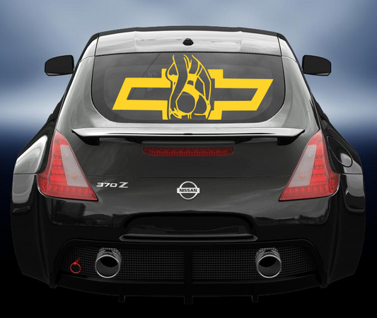 Chev badge girl vinyl decal/sticker