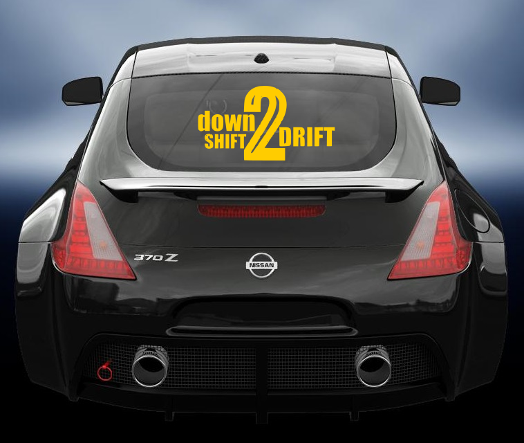 Down shift 2 drift vinyl sticker