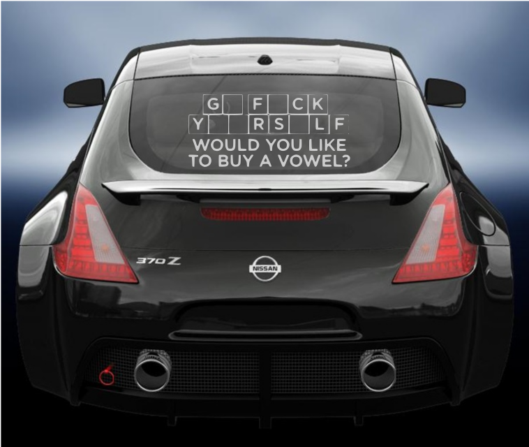 Would you like to buy a vowel vinyl car sticker