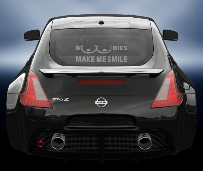 Boobies make me smile Vinyl Decal/sticker