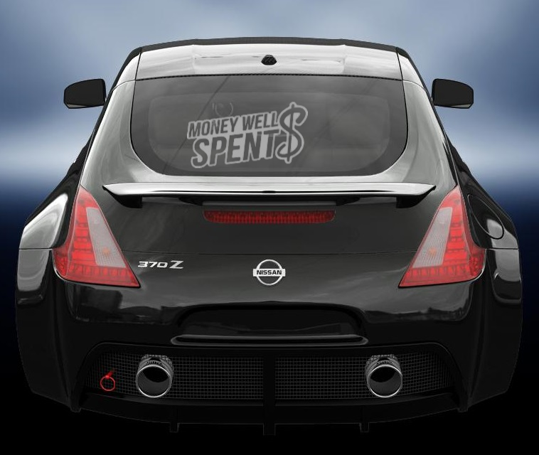 Money well spent vinyl car sticker