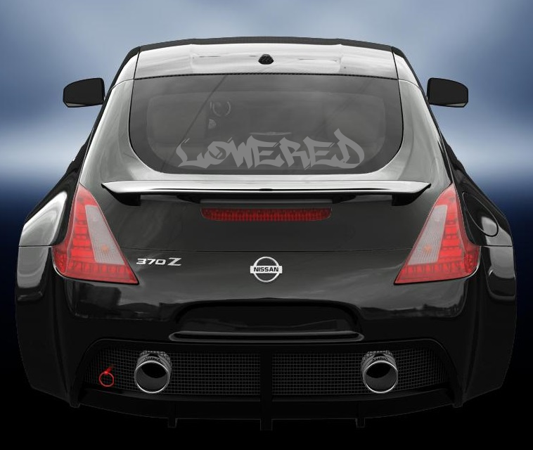 Lowered vinyl sticker