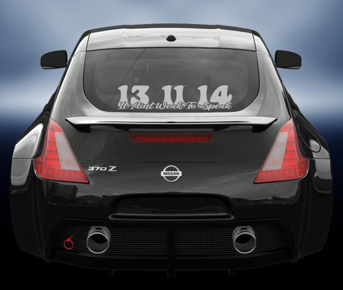 it aint weak to speak 2 vinyl Decal