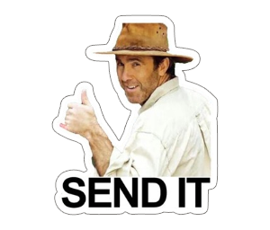 Send It Russell Coight Vinyl Sticker