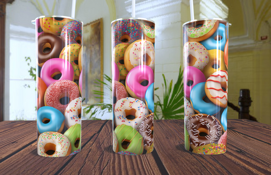 Donut design 20oz skinny tumbler