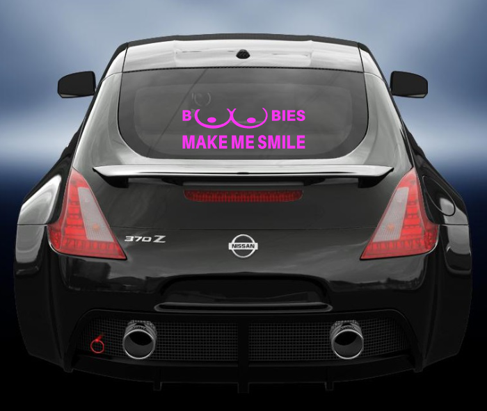Boobies make me smile Vinyl Decal/sticker
