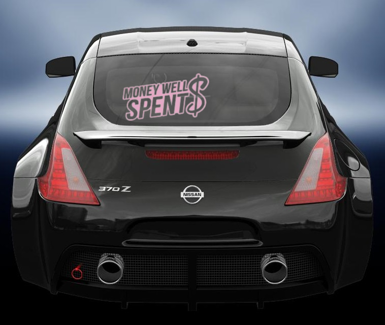 Money well spent vinyl car sticker