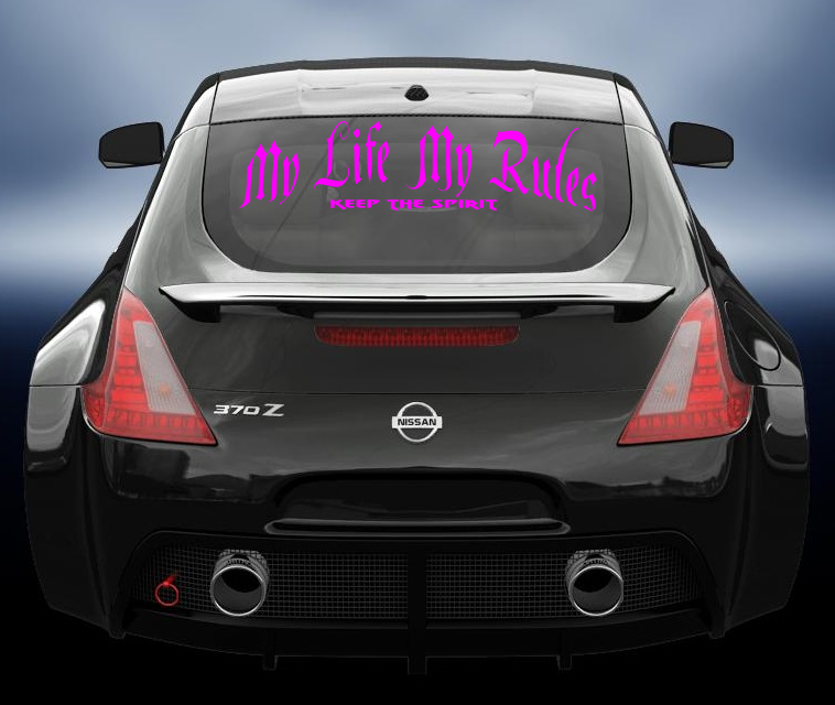 My Life My Rules vinyl sticker/decal