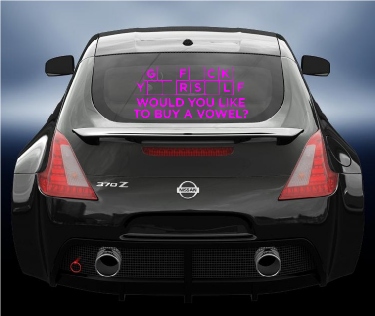 Would you like to buy a vowel vinyl car sticker