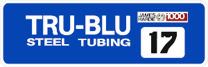 TRU BLU retro design printed sticker