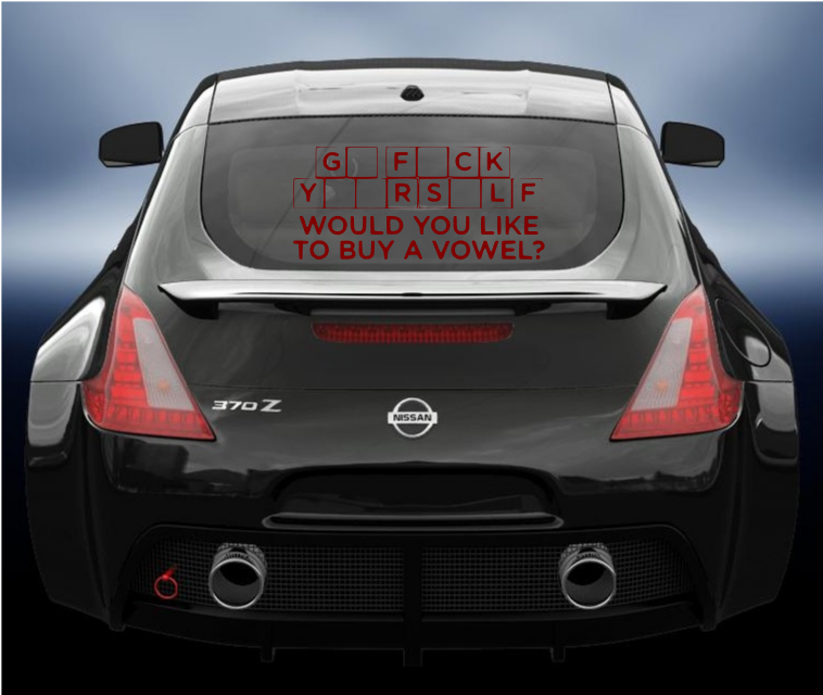 Would you like to buy a vowel vinyl car sticker