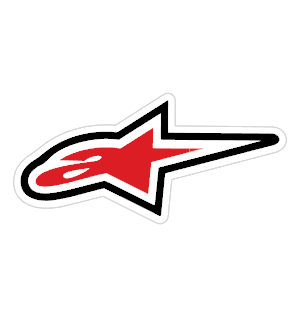 alpine stars design printed sticker