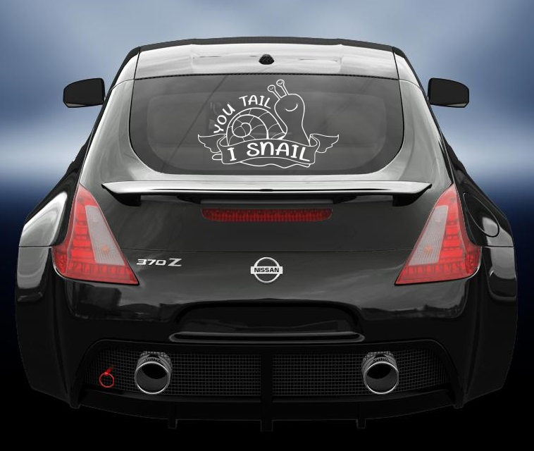 You tail i snail vinyl sticker
