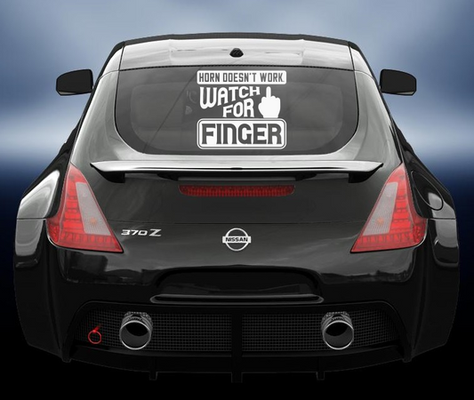 Horn doesnt work look for finger vinyl sticker