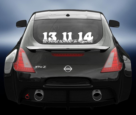 it aint weak to speak 2 vinyl Decal