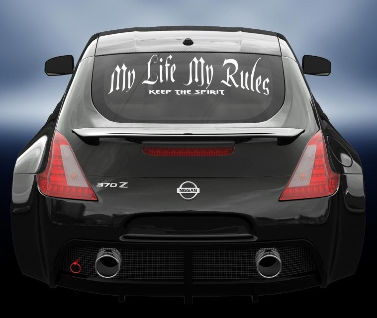 My Life My Rules vinyl sticker/decal