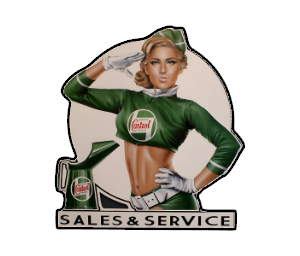 Castrol Sales and Service vintage/retro sticker Sticker