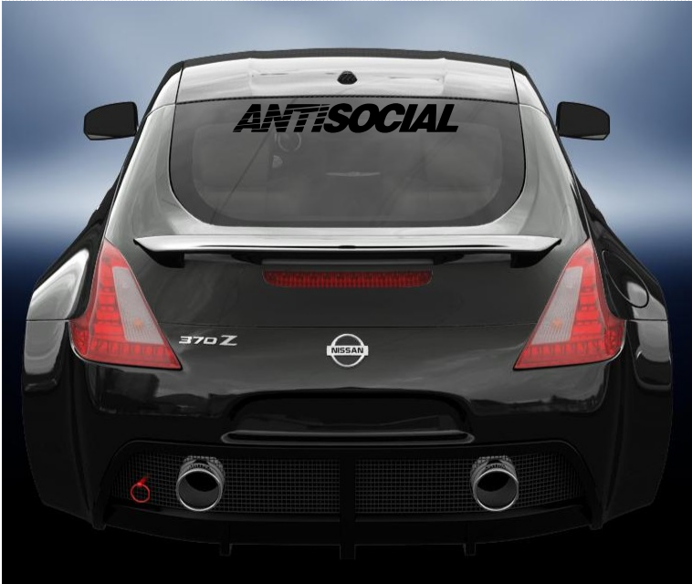 Anti Social vinyl sticker/decal