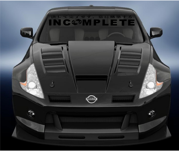Incomplete vinyl windscreen banner