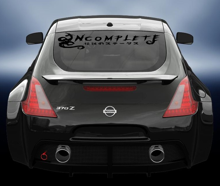 Incomplete dragon jdm style vinyl decal