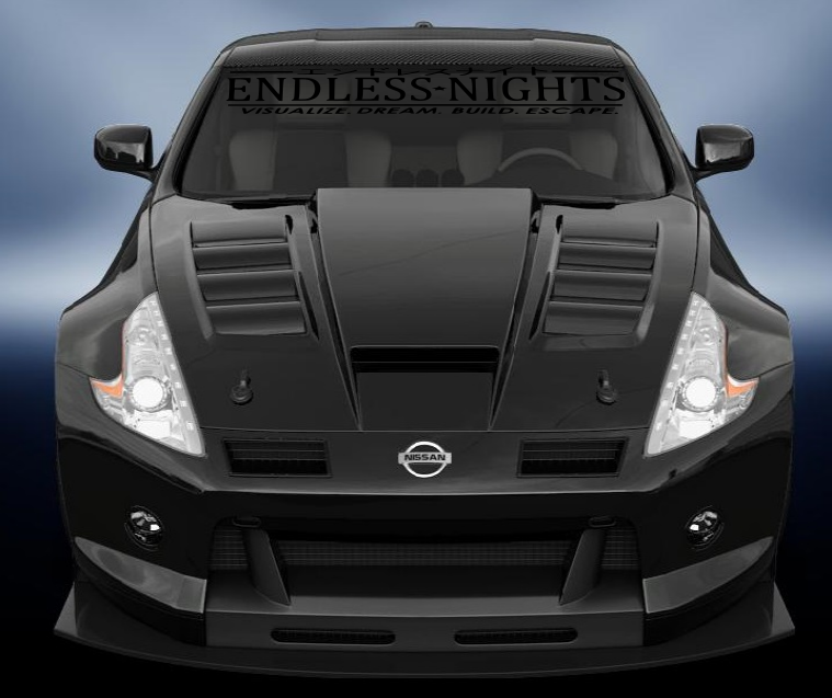 Endless nights car windscreen jdm style banner