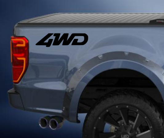4wd vinyl sticker/decal comes in a pack of 2