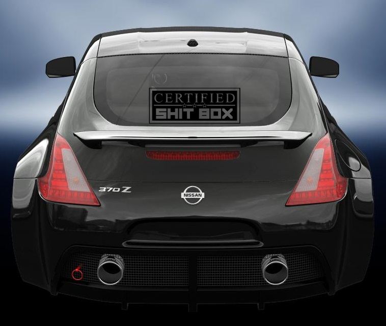 Certified shit box vinyl sticker