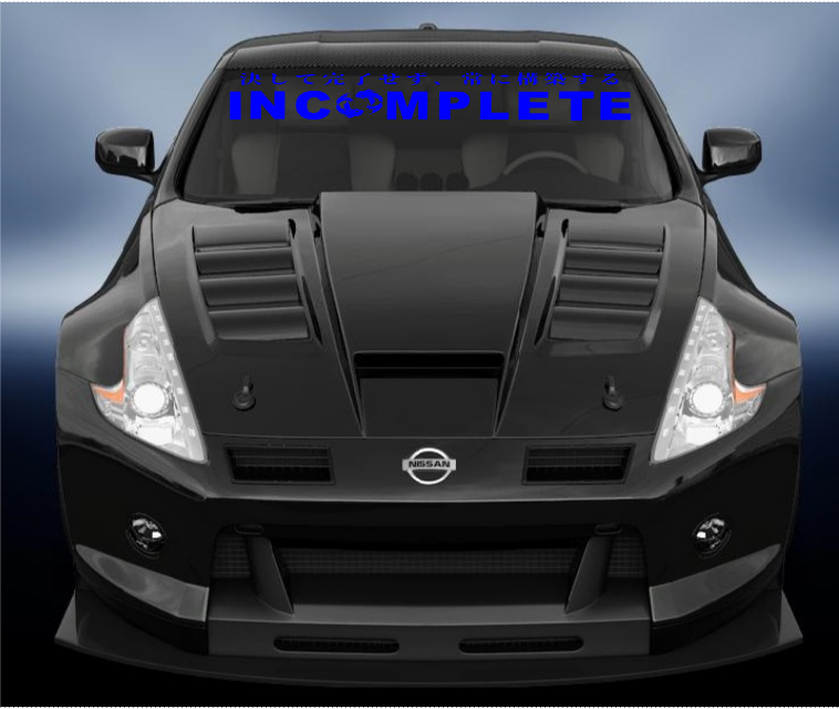 Incomplete vinyl windscreen banner