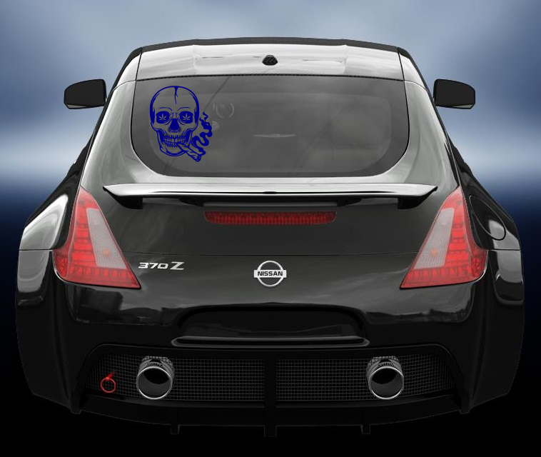 Smoking Skeleton vinyl decal