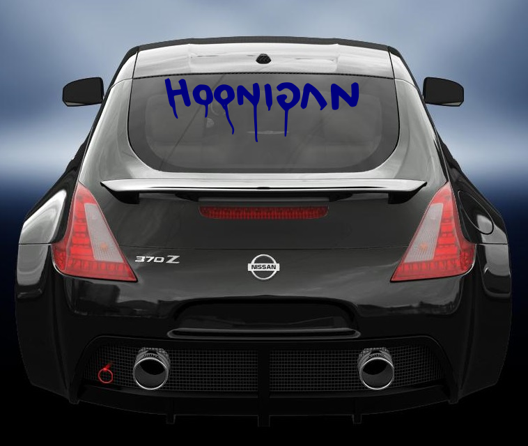 New HOONIGAN car windscreen banner