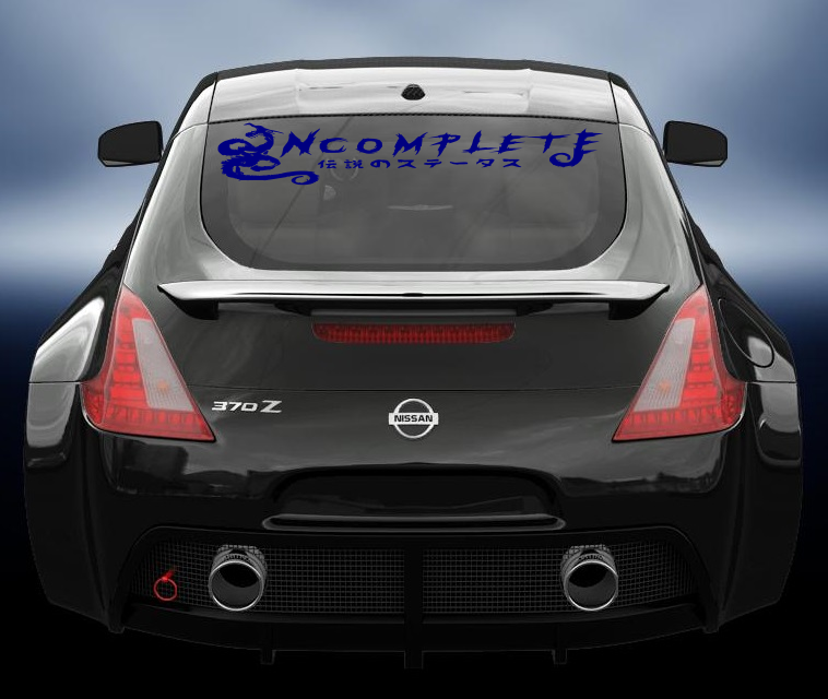 Incomplete dragon jdm style vinyl decal