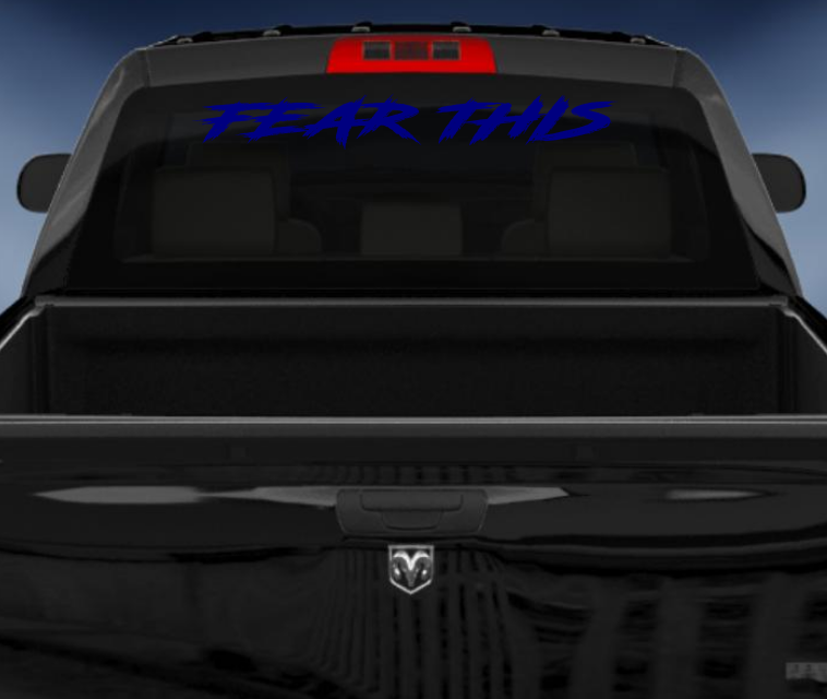 Fear this 4wd vinyl car sticker decal