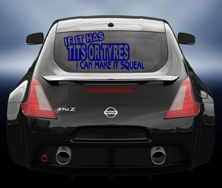 If it has tits or tyres i can make it squeal vinyl car sticker