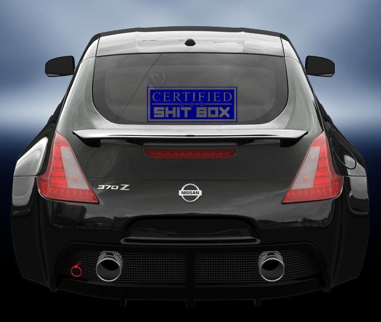 Certified shit box vinyl sticker