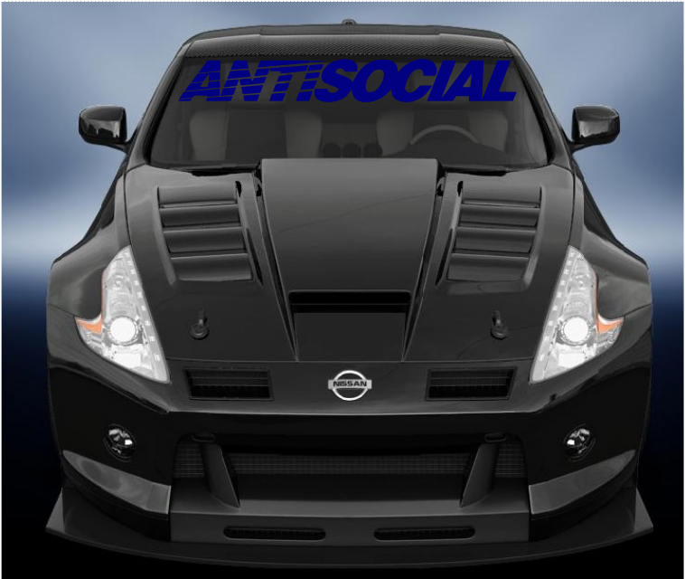 Anti Social Windscreen vinyl Banner