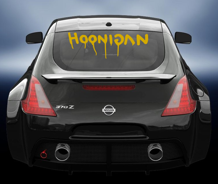New HOONIGAN car windscreen banner