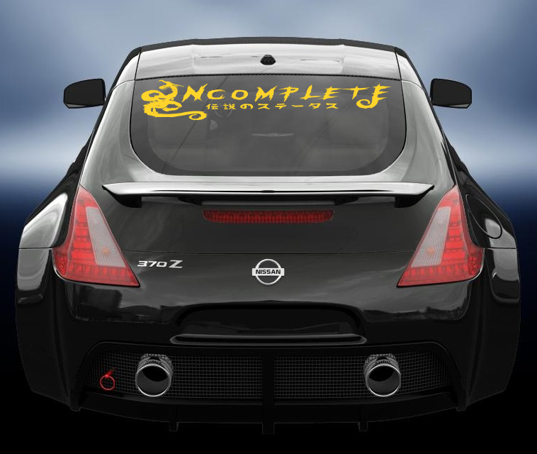 Incomplete dragon jdm style vinyl decal