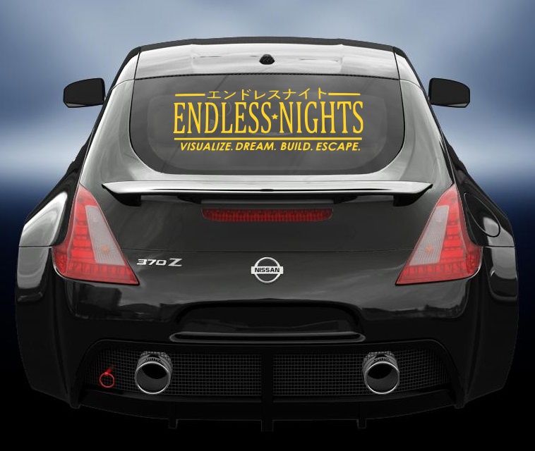 Endless Nights JDM style car decal