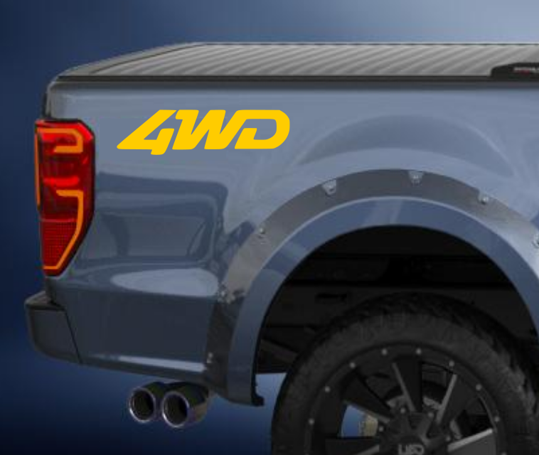 4wd vinyl sticker/decal comes in a pack of 2