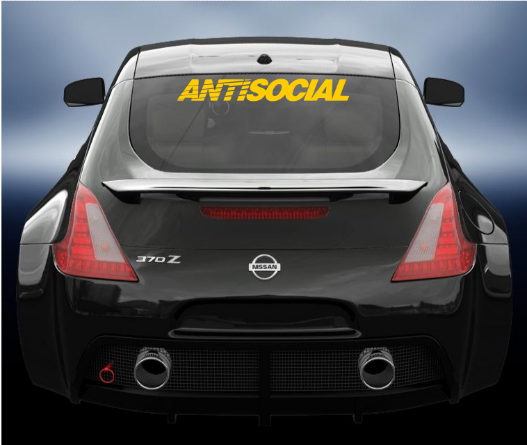 Anti Social vinyl sticker/decal