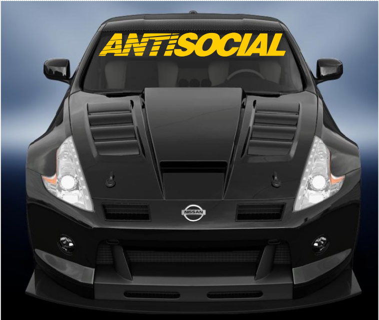 Anti Social Windscreen vinyl Banner