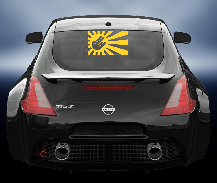 JDM rising sun flag sticker