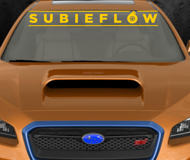 Subieflow vinyl windscreen banner