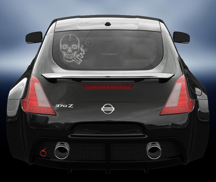 Smoking Skeleton vinyl decal