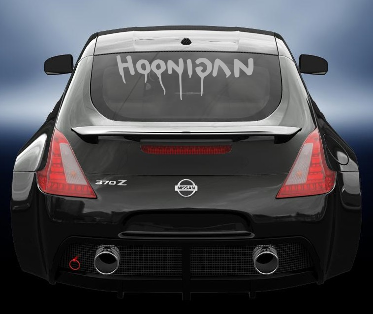 New HOONIGAN car windscreen banner