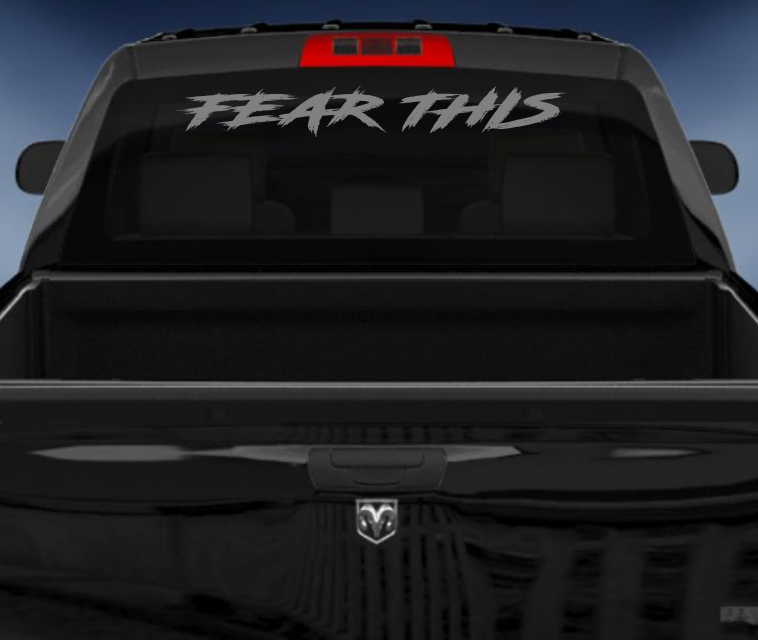 Fear this 4wd vinyl car sticker decal