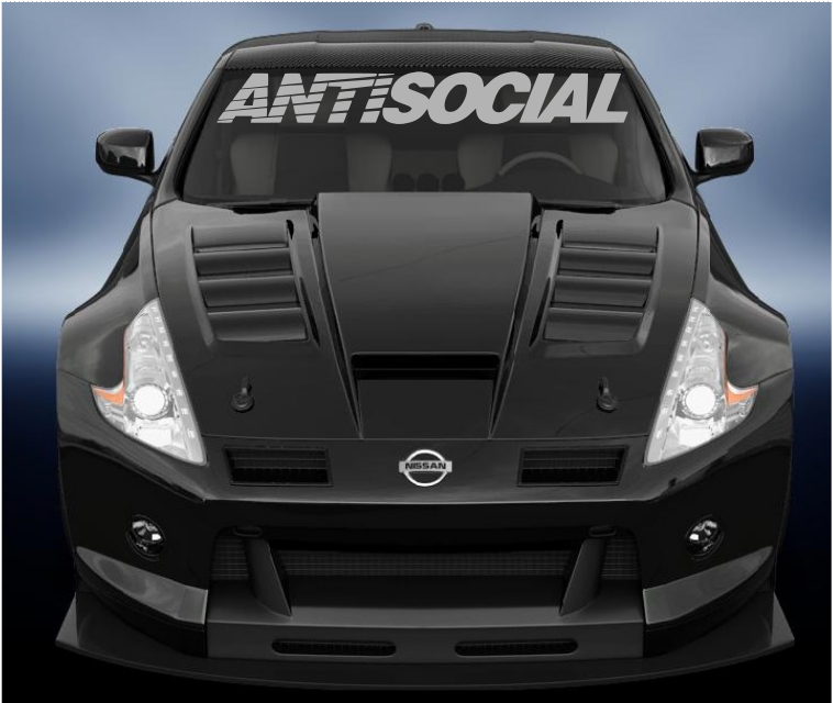 Anti Social Windscreen vinyl Banner