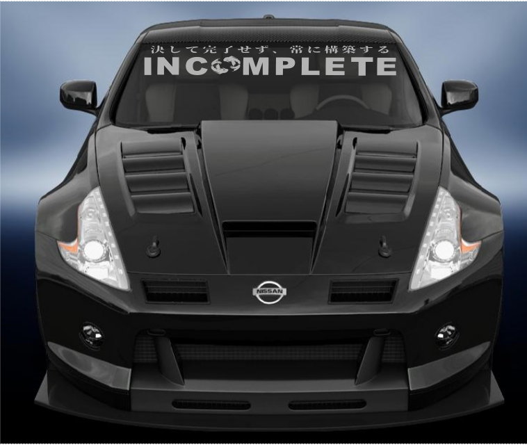 Incomplete vinyl windscreen banner