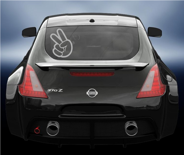 Two fingers jdm style hand vinyl decal